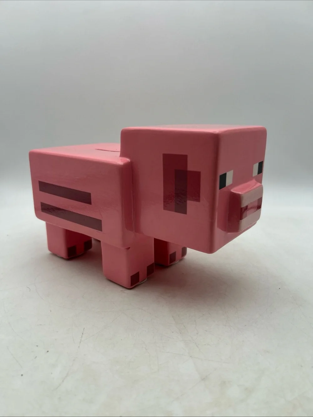 2020 Minecraft Decorative Pink Ceramic Piggy Bank 8.5